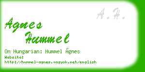 agnes hummel business card
